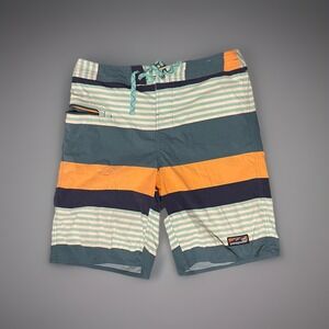 Patagonia Men's Outdoor Wavefarer Board Shorts Trunks Size 33‎ Striped